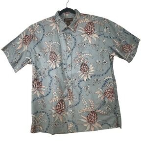 Cooke Street Hawaiian Shirt Mens XL Tropical Pineapple Palm Tree Print